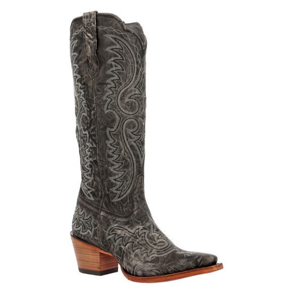 Durango Shoes - Durango Women's Heeled Boots - Intricate Gray Design